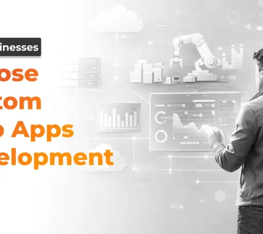 Illustration of a scalable custom web application powering business operations, integrations, and user experience across multiple devices